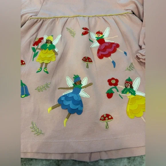 sachin and babi light blue dress Baby Boden Pink Dress with Fairy Embroidery Appliqué